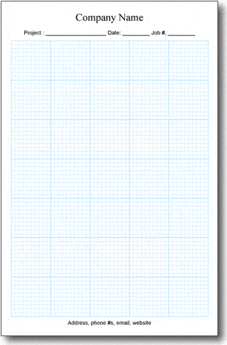 10x10 graph paper pads half size